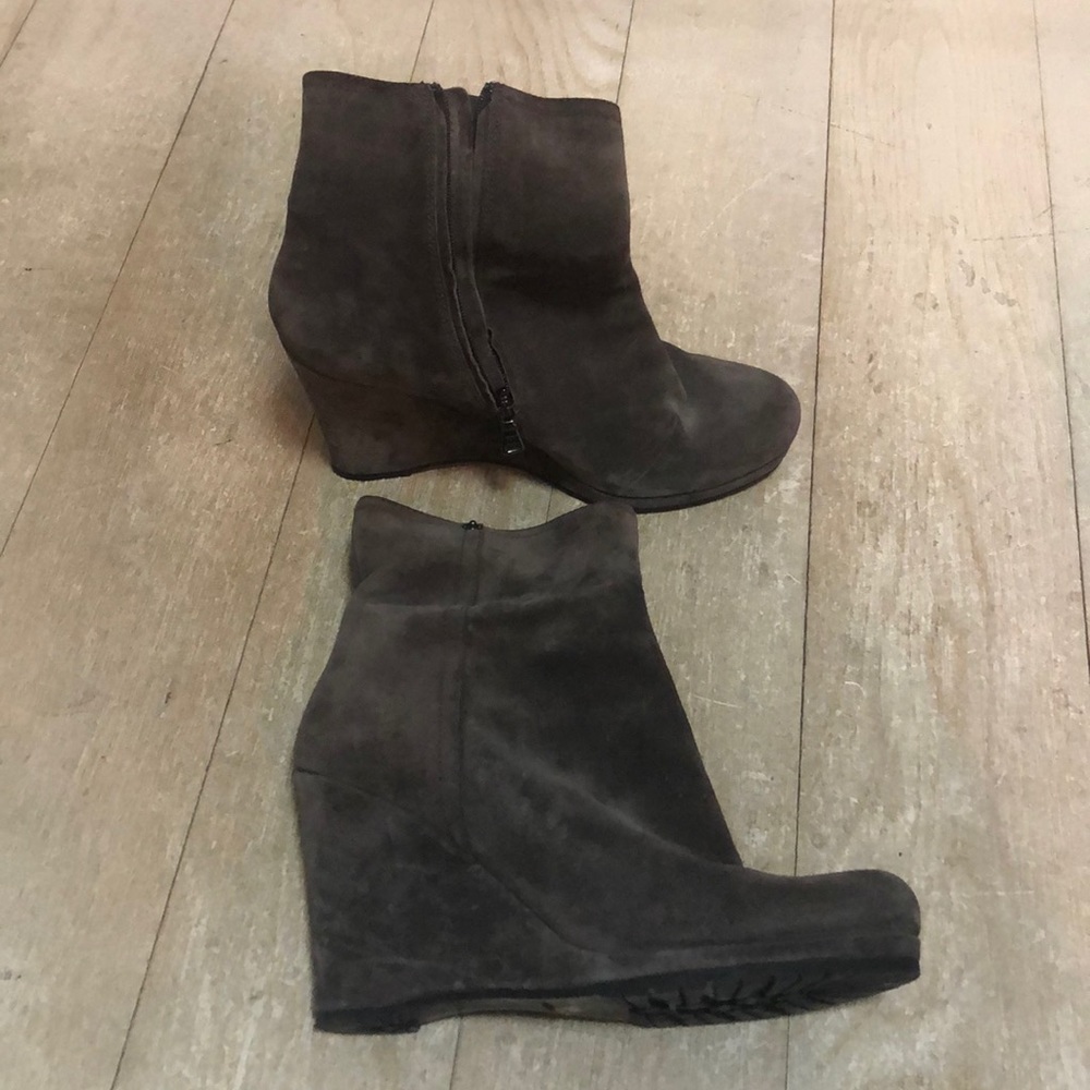 Prada wedge heeled booties